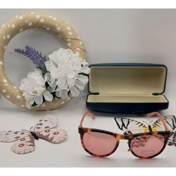 NIB - Cole Haan Mirrored Rose Tortoise Sunnies w Case - Picture 1 of 10